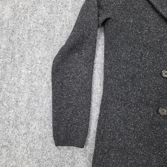 Banana Republic Sweater Womens Small Gray Wool Silk Blend Double Breasted Blazer - Picture 9 of 16